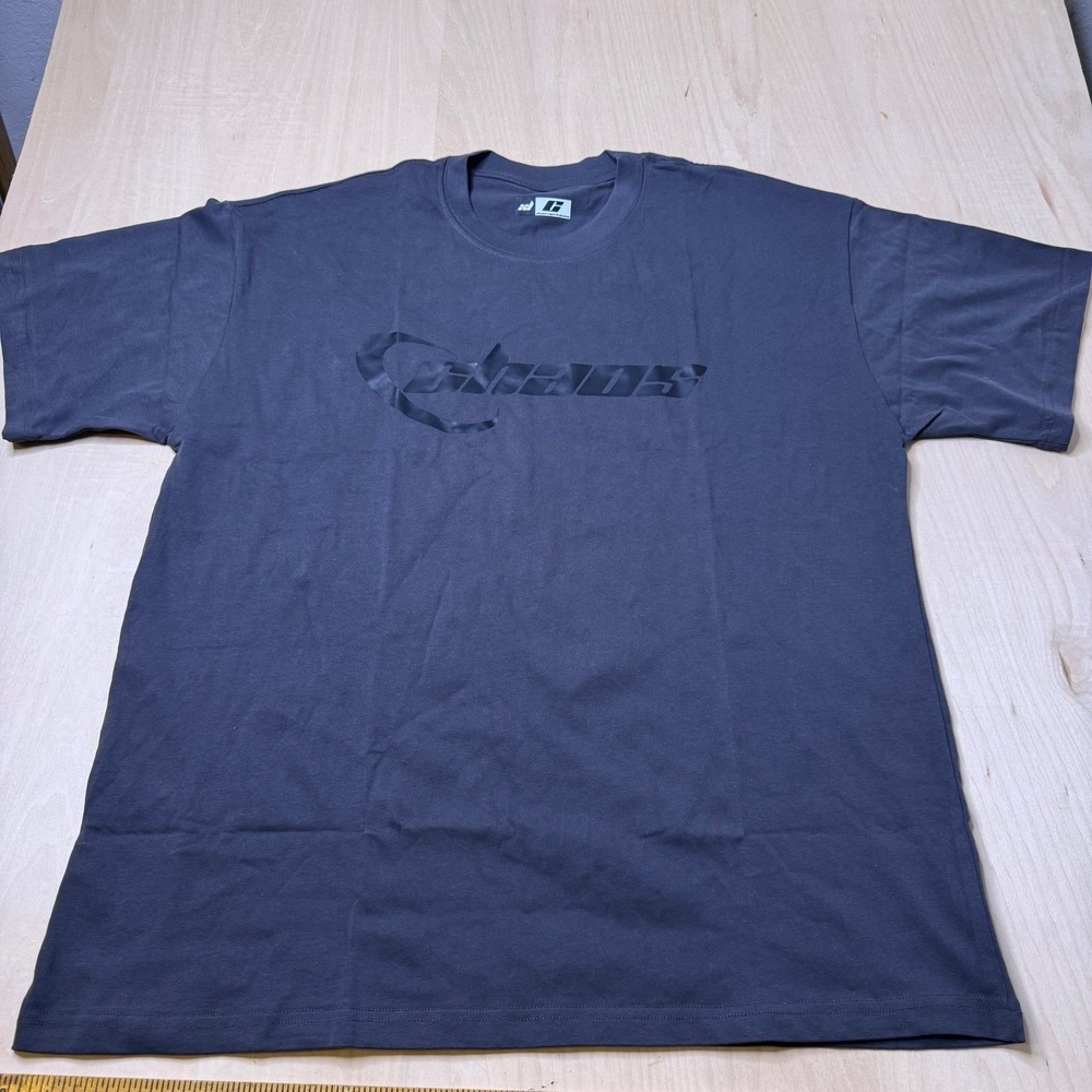 Chaos-Market Graphic T-Shirt Chaos Spell out Men's Grey Comfort Casual Tee‎
